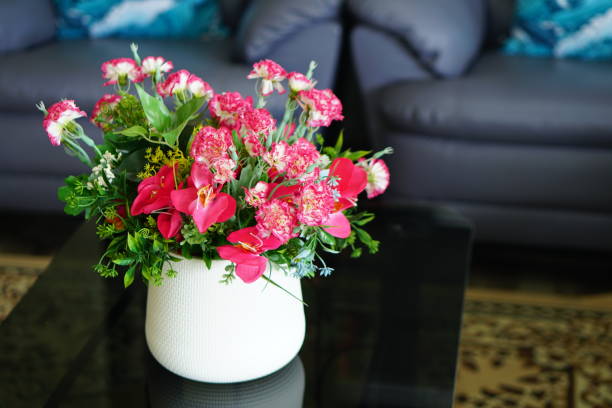 istock Roses in pots on the dining table 1475662826