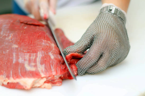 cutting meat, butcher