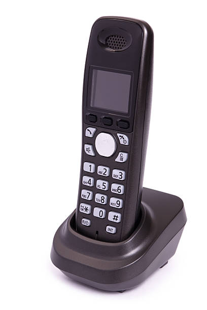 istock Phone of black color, digital, wireless, isolated on a white 147566531