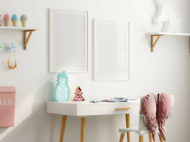 istock Frame Mockup in Cozy Kids Room Interior 1475665792
