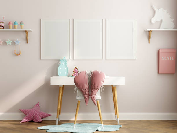 istock Frame Mockup in Cozy Kids Room Interior 1475665793