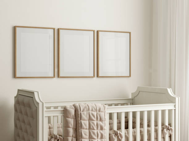 istock Frame Mockup in Cozy Kids Room Interior 1475665804