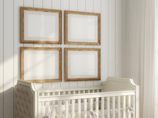 istock Frame Mockup in Cozy Kids Room Interior 1475665826