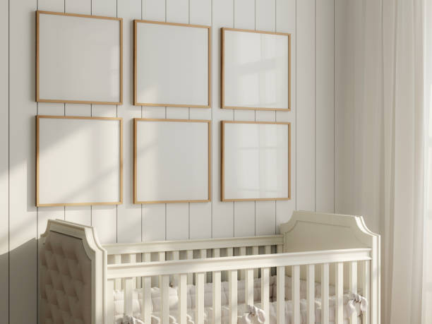 istock Frame Mockup in Cozy Kids Room Interior 1475665828