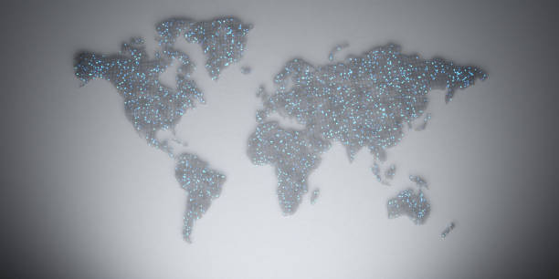 istock World map in blue and white colors on a white background 1475678194