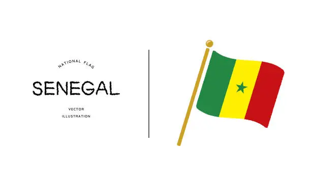 Vector illustration of Senegal flag icon vector illustration