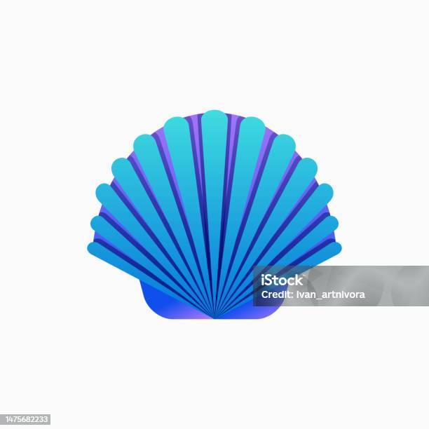 Born Shell Style Vector Vector Illustration Comber Shell Gradient Colorful Style Stock ...