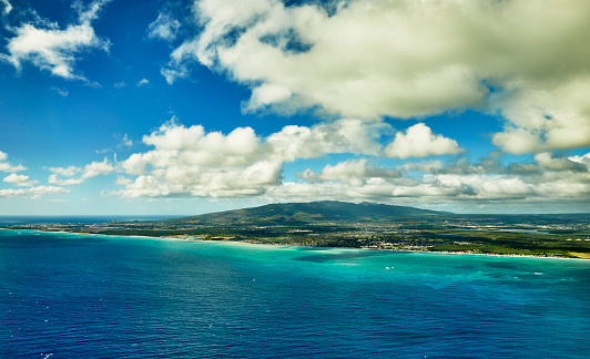 Aerial View of Ewa Beach on the Island of Oahu, Hawaii