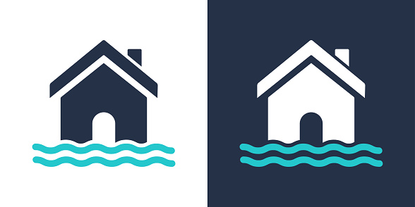 Flood icon. Solid icon vector illustration. For website design, logo, app, template, ui, etc.