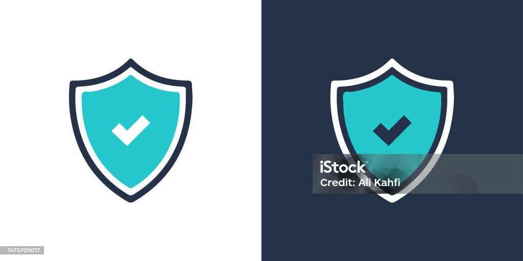 Tick mark approved with shield icon. Solid icon vector illustration. For website design, logo, app, template, ui, etc. - Royaltyfri Ikon vektorgrafik Tick mark approved with shield icon. Solid icon vector illustration. For website design, logo, app, template, ui, etc. - Royaltyfri Ikon vektorgrafik
