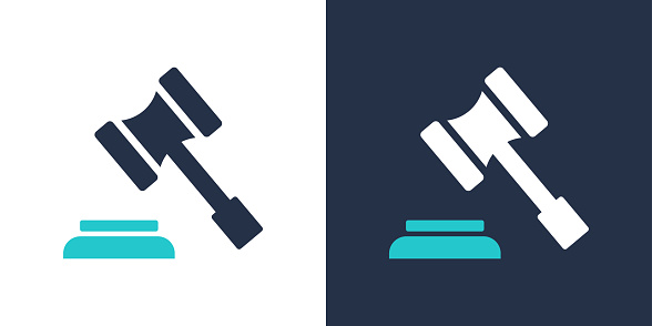 Judge gavel icon. Solid icon vector illustration. For website design, logo, app, template, ui, etc.