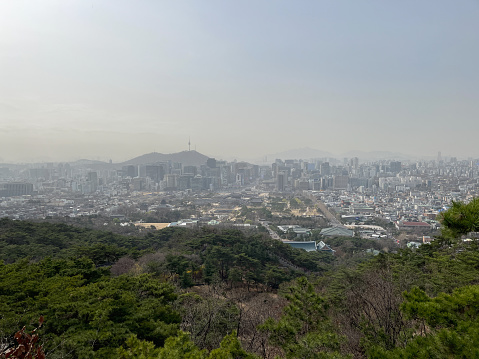 Yellow Dust in Downtown Seoul Korea