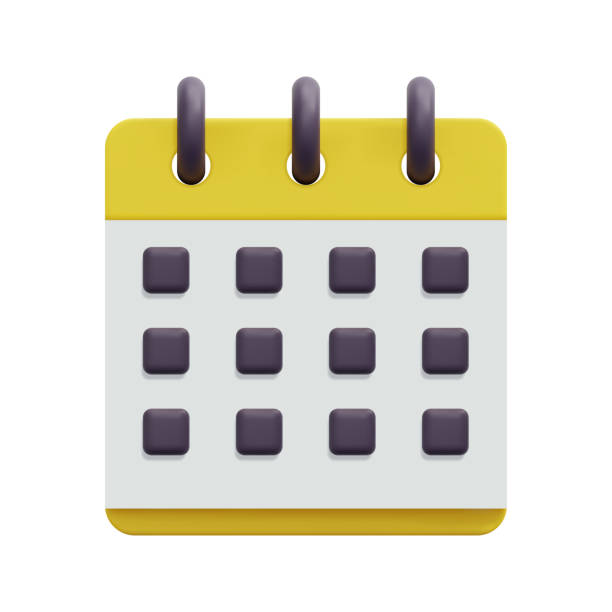 istock 3d minimal yellow calendar icon vector. Isolated on white background. 3d planning, day month year time concept. Cartoon minimal style. 3d calendar date icon vector render illustration. 1475721101