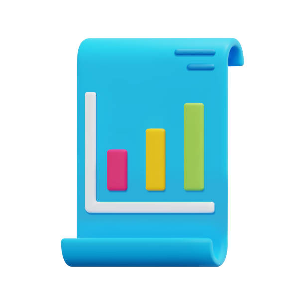 istock 3d business report icon vector. Isolated on white background. 3d business model, business and finance concept. Cartoon minimal style. 3d chart icon vector render illustration. 1475736894