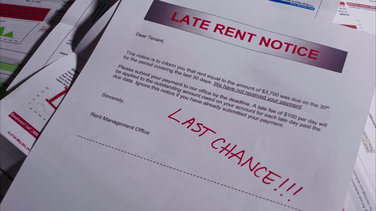 Late Rent Notice Falls Down on Pile of Past Due Bills