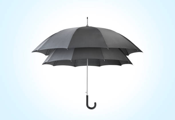 이중 보호. 이중 우산. - 복식 뉴스 사진 이미지