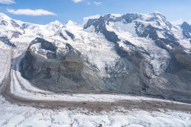 Beautiful glacier at the Matterhorn in Zermatt, Switzerland