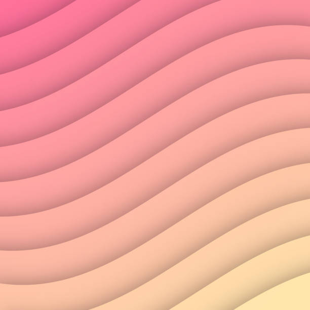 istock Orange abstract wave shapes - Paper cut background - Trendy 3D design 1475766930