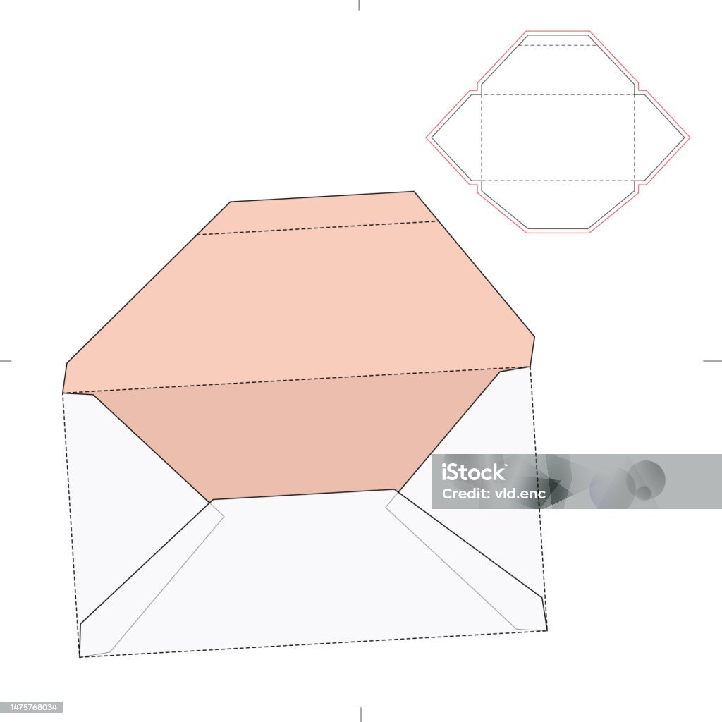 Envelope Drawing In Engineering Custom Envelope Stock Illustration - Download Image Now - Blank ...