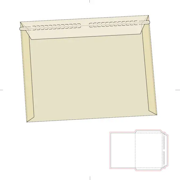 Vector illustration of Tear Off Mailer Envelope