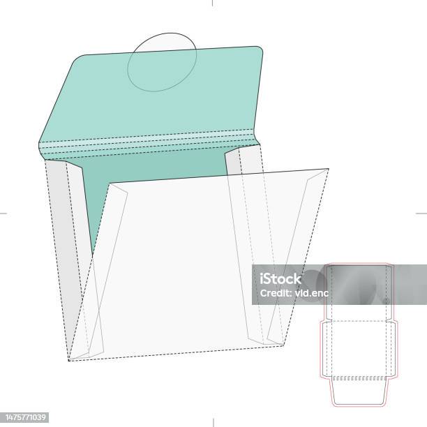 Square Evelope Square Envelope Stock Illustration - Download Image Now - Envelope, Cut ...