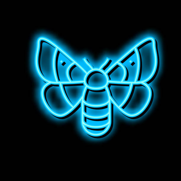 istock adult silkworm moths neon glow icon illustration 1475788997