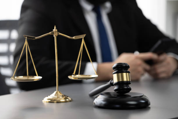 istock Focus shiny golden scale balance on blur background. Equilibrium 1475792512