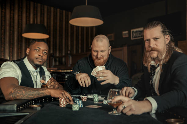 istock Poker evening for friends in a brown bar 1475793292