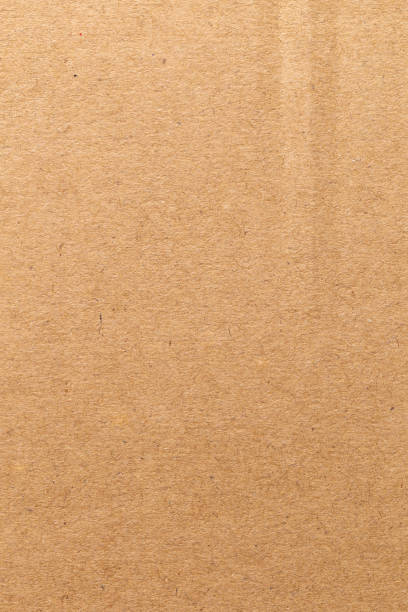 couleur marron éco feuille de papier kraft recyclé texture fond en carton. - brown paper paper striped corrugated cardboard photos et images de collection