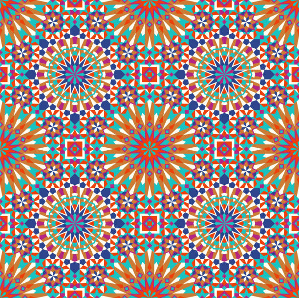 Abtsract Geometric Seamless Pattern. Suitable for greeting card, poster, invitation and banner. vector art illustration