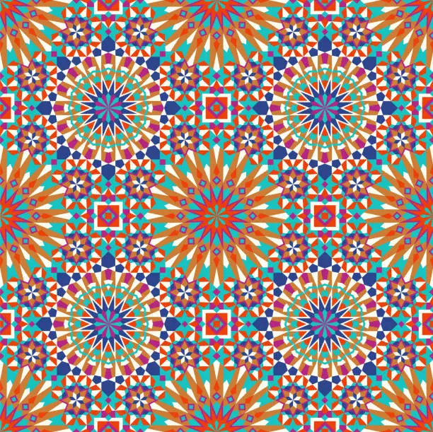 Vector illustration of Abtsract Geometric Seamless Pattern. Suitable for greeting card, poster, invitation and banner.