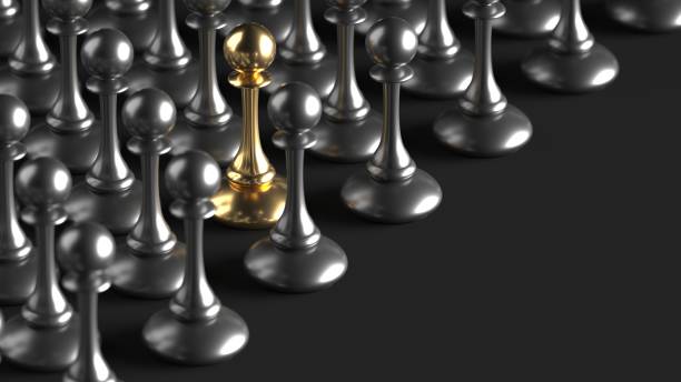 istock Chess pawn piece outstanding. Leadership concept 1475800246