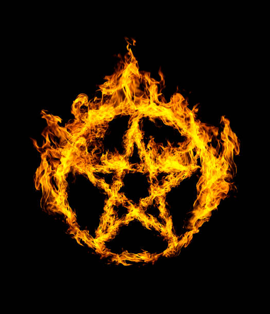 istock ring and star of fire in black background 1475808557