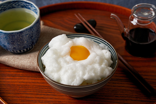 Japanese food : Raw Egg on Rice.