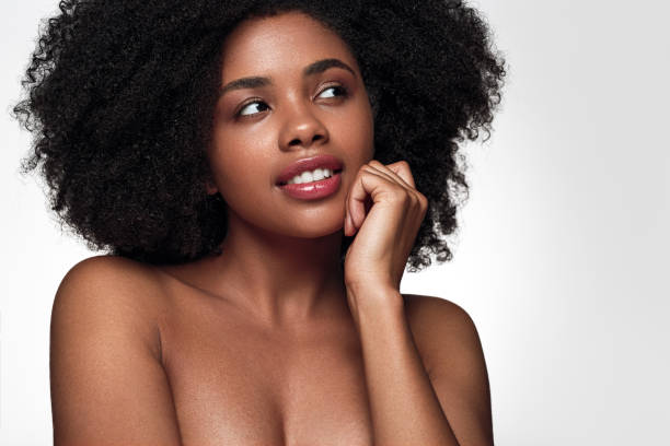 istock Dreamy black woman looking away 1475825127