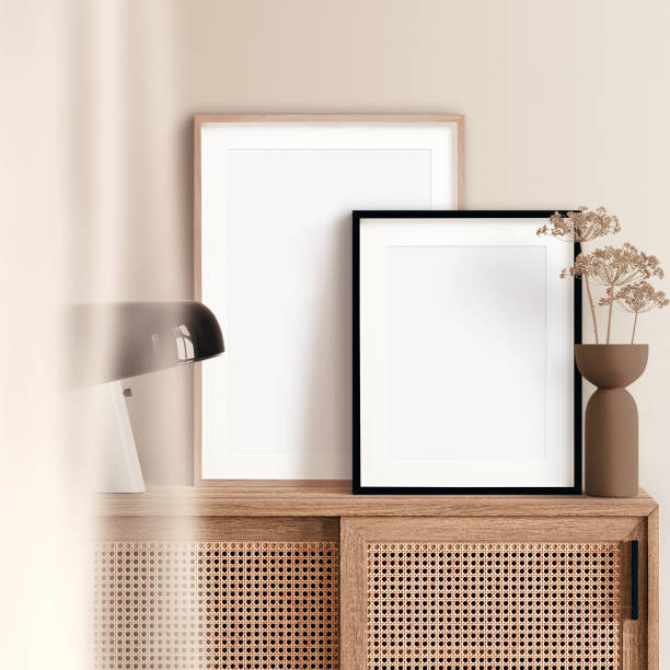 istock Wall and Picture Frame Interior scene mockup 1475841641