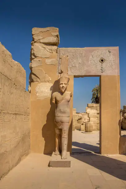 Photo of Statue of Tutankhamun in the Karnak Temple, Luxor Egypt