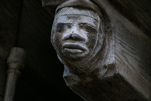 Carved wood, house of the consuls, Mirepoix, Ariège