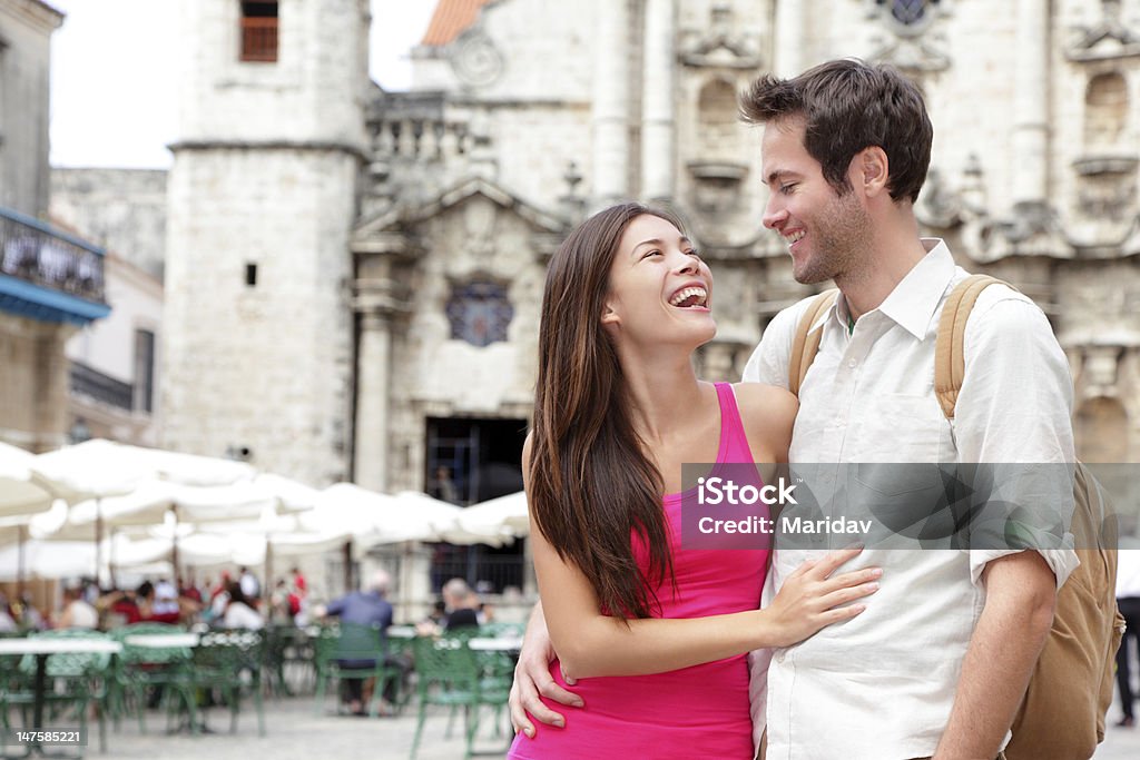 Turistas-Casal feliz - Royalty-free Turista Foto de stock