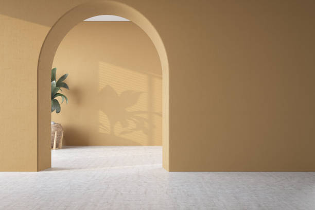 istock Unfurnished Beige Wall with an Arch 1475859512