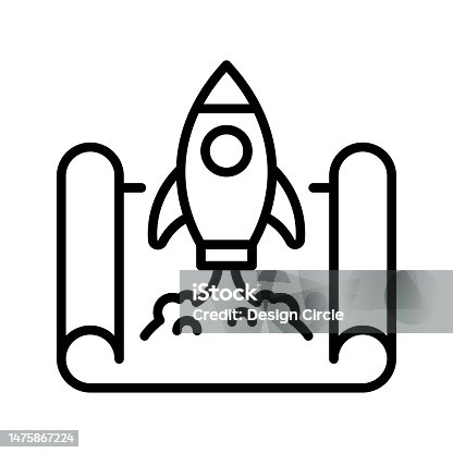 istock Project startup  vector filled outline Icon Design illustration. SEO Development And Marketing Symbol on White background EPS 10 File 1475867224