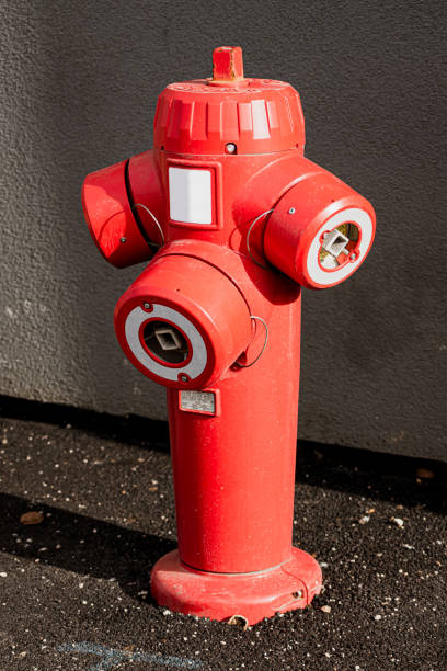 Fire hydrant in a french street in an emergency for firefighter intervention