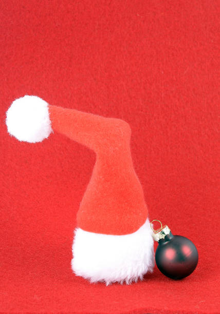 istock Decoration with Christmas symbols on a red background 1475867539