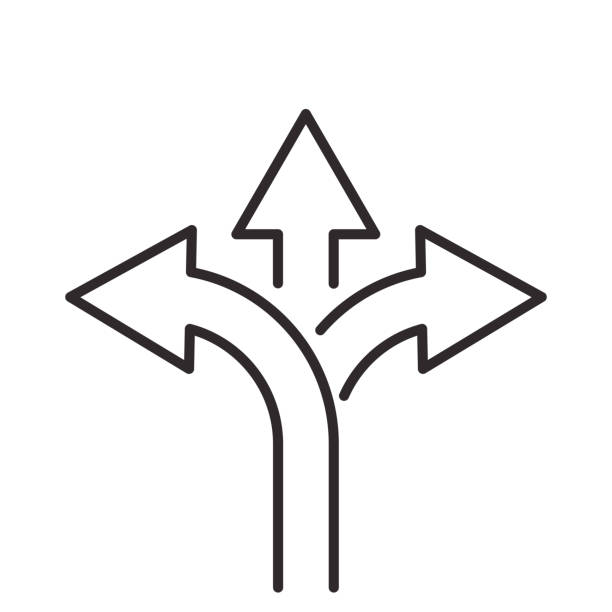 Three arrows. Concept choosing a way. Vector. Three arrows. Concept choosing a way. Vector. option key stock illustrations