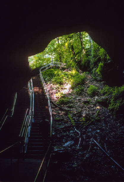 Mammoth Cave NP - View Toward Natural Entrance Looking Out - 1992