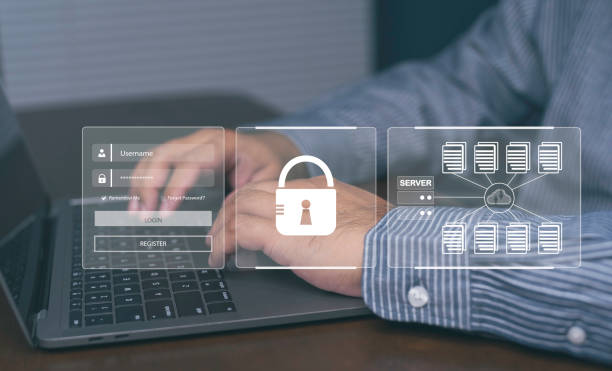 istock Concept of cyber security, information security and encryption, secure access to information Internet access, Cloud documentation online database storage and data privacy protection computer network 1475876999
