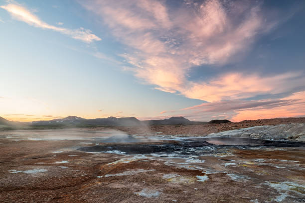 istock Boiling mudpots in Hverir geothermal area, Iceland 1475884484