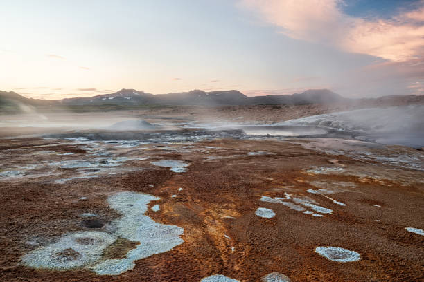 istock Boiling mudpots in Hverir geothermal area, Iceland 1475884494