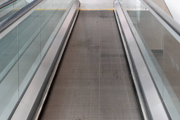 Moving Walkways in Grocery Store for Easy Shopping stock photo