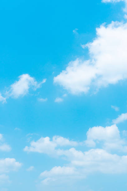 istock Beautiful blue sky with white clouds. Copy space, wallpaper 1475888571